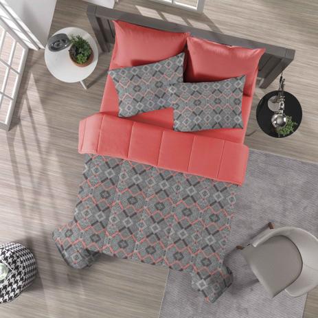 Edredom Flanela Touch Solteiro 1,50 x 2,20 - Carbono Rosa Coral - Portallar Menor preço em Edredom Flanela Touch Solteiro 1,50 x 2,20 - Carbono Rosa Coral - Portallar
