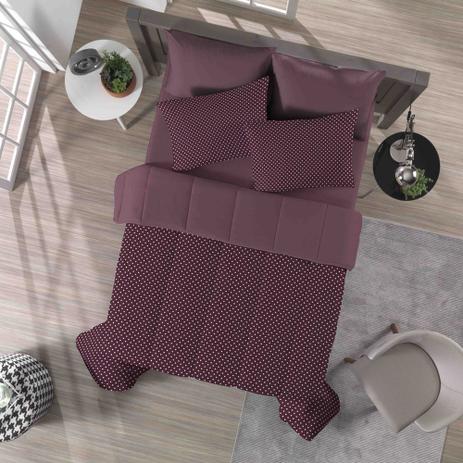 Edredom Flanela Touch Solteiro 1,50 x 2,20 - Pet Poá Bordô - Portallar Menor preço em Edredom Flanela Touch Solteiro 1,50 x 2,20 - Pet Poá Bordô - Portallar
