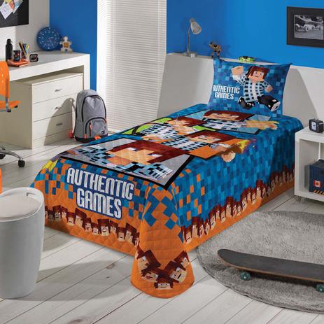 Edredom Infantil Solteiro Lepper Authentic Games 150X200Cm Azul Menor preço em Edredom Infantil Solteiro Lepper Authentic Games 150X200Cm Azul