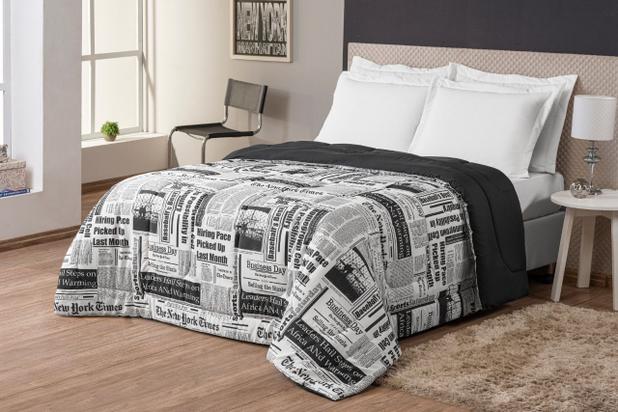 Edredom Jornal Estampado Queen Size 180 Fios Percal News Envio Rápido - Pizzi Enxovais Menor preço em Edredom Jornal Estampado Queen Size 180 Fios Percal News Envio Rápido - Pizzi Enxovais