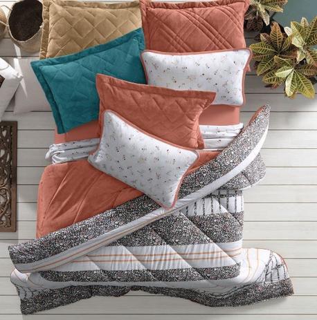 Edredom King Blend Malha Boho Altenburg Menor preço em Edredom King Blend Malha Boho Altenburg