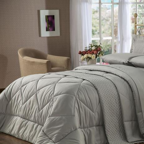 Edredom King Plumasul Summer Soft Touch 280X260Cm Cinza Menor preço em Edredom King Plumasul Summer Soft Touch 280X260Cm Cinza