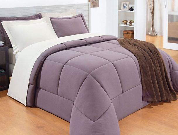 Edredom Natura Cama Super King Size cor Lilas em Malha Penteada 30-1  em Manta Siliconada - 01 peça - Edredom Natura - Bernadete casa é boa?