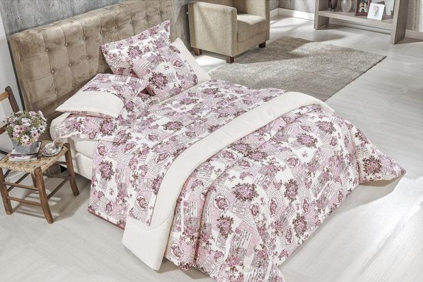 Edredom Premium Dupla Face Solteiro 01 Peça - Rosê - Bordados ricardo Menor preço em Edredom Premium Dupla Face Solteiro 01 Peça - Rosê - Bordados ricardo