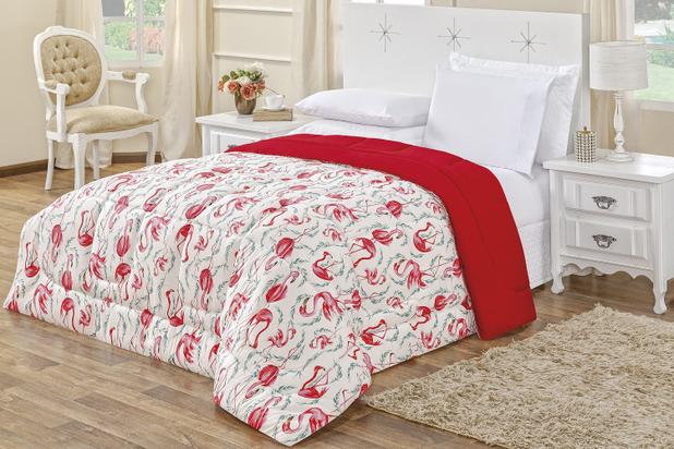 Edredom Quality Casal King Malha 100 Algodão Flamingo - Home fernandes Menor preço em Edredom Quality Casal King Malha 100 Algodão Flamingo - Home fernandes