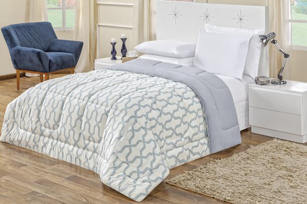 Edredom Quality Casal King Malha 100 Algodão Geométrico Cinza - Home fernandes Menor preço em Edredom Quality Casal King Malha 100 Algodão Geométrico Cinza - Home fernandes