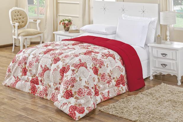 Edredom Quality Casal King Malha 100 Algodão Vermelho - Home fernandes Menor preço em Edredom Quality Casal King Malha 100 Algodão Vermelho - Home fernandes
