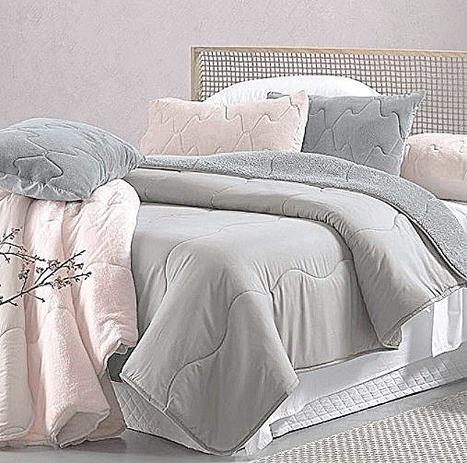Edredom Queen Altenburg Blend Confort Sherpa - Cinza Menor preço em Edredom Queen Altenburg Blend Confort Sherpa - Cinza