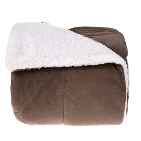 Edredom Queen Sherpa Pele de Carneiro e Plush - Taupe - Bene casa Menor preço em Edredom Queen Sherpa Pele de Carneiro e Plush - Taupe - Bene casa