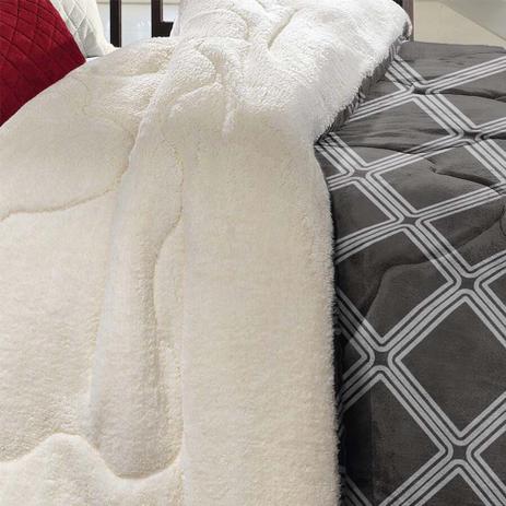 Edredom Queen Size Hedrons Dupla Face Plush com Sherpa - Toronto Menor preço em Edredom Queen Size Hedrons Dupla Face Plush com Sherpa - Toronto