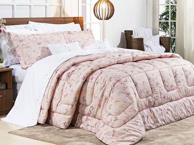 Edredom Sicilia Super King Borboletas cor Rosa com 3 peças - Bernadete casa Menor preço em Edredom Sicilia Super King Borboletas cor Rosa com 3 peças - Bernadete casa
