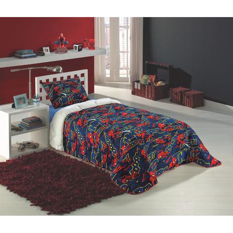 Edredom Solteiro Estampado Spider Man 1,50 m x 2,20 m Com 1 peça - Lepper - Companhia fabril lepper Menor preço em Edredom Solteiro Estampado Spider Man 1,50 m x 2,20 m Com 1 peça - Lepper - Companhia fabril lepper