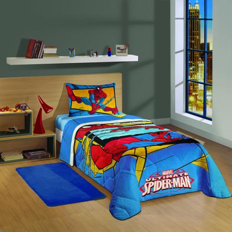 Edredom Solteiro Estampado Spider-Man Ultimate 1,50 m x 2,00 m Com 1 peça - Lepper - Companhia fabril lepper Menor preço em Edredom Solteiro Estampado Spider-Man Ultimate 1,50 m x 2,00 m Com 1 peça - Lepper - Companhia fabril lepper