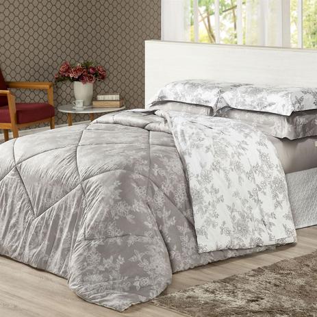 Edredom Solteiro Ilustre Supremo 300 Fios Cinza Sublime Plumasul é boa?