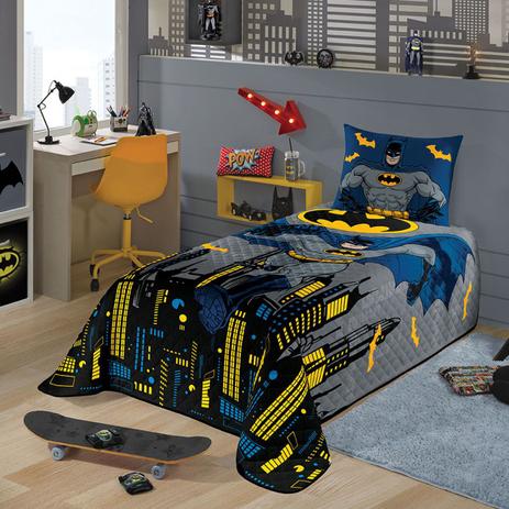 Edredom Solteiro Lepper Batman Estampado Azul Menor preço em Edredom Solteiro Lepper Batman Estampado Azul