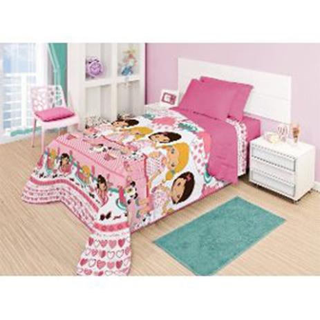 Edredom Tecebem Solteiro Malha Estampado Best Friend 1,70mx2,40m Lyon Rosa Menor preço em Edredom Tecebem Solteiro Malha Estampado Best Friend 1,70mx2,40m Lyon Rosa