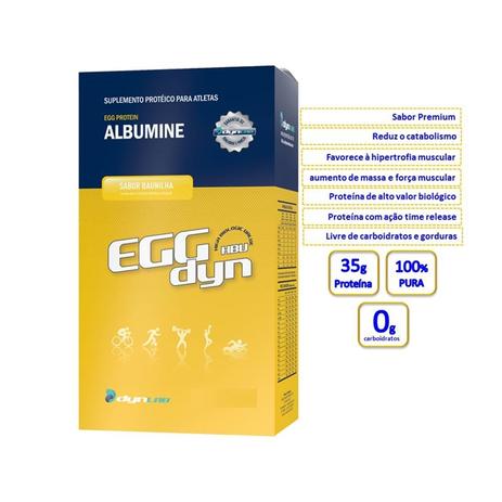 Egg dyn (albumina) - 500g - Dynamic lab Menor preço em Egg dyn (albumina) - 500g - Dynamic lab