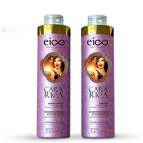Eico kit cara de rica shampoo + cond 1l Menor preço em Eico kit cara de rica shampoo + cond 1l