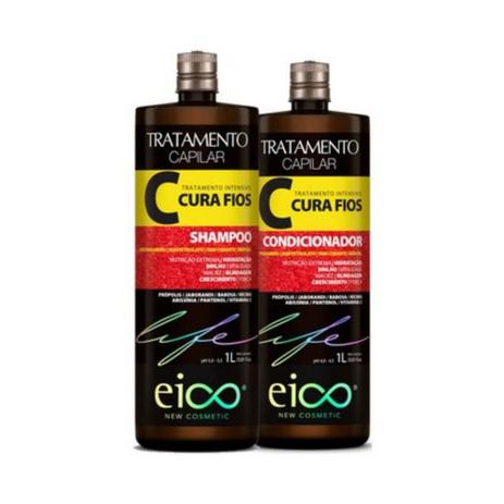 Eico Life Cura Fios Shampoo + Condicionador 1 L Menor preço em Eico Life Cura Fios Shampoo + Condicionador 1 L