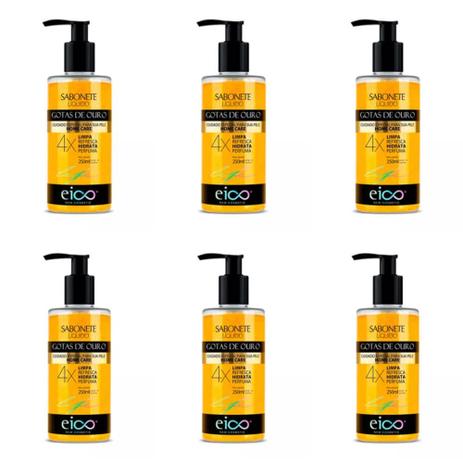 Eico Life Gotas De Ouro Sabonete Líquido 250ml (Kit C/06) Menor preço em Eico Life Gotas De Ouro Sabonete Líquido 250ml (Kit C/06)