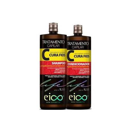 Eico life - shampoo + condicionador cura fios 1l Menor preço em Eico life - shampoo + condicionador cura fios 1l