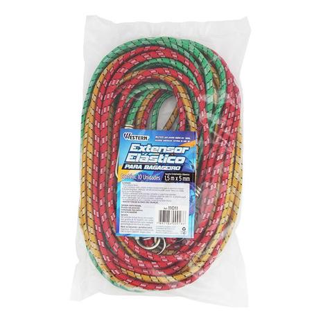 Elástico Extensor P/ Bagageiro 1,5M 10 Peças Western Menor preço em Elástico Extensor P/ Bagageiro 1,5M 10 Peças Western