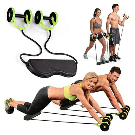 Elastico roda para exercicio abdominal revoflex aparelho fitness portatil Clearance