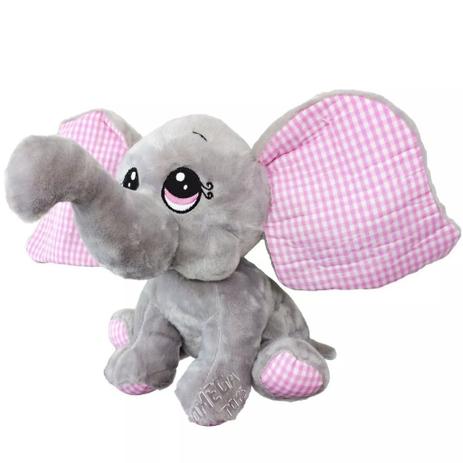 Elefante De Pelucia Cinza 30 Cm - Fizzy toys Menor preço em Elefante De Pelucia Cinza 30 Cm - Fizzy toys