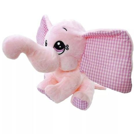 Elefante De Pelúcia Rosa 30 Cm - Fizzy toys Menor preço em Elefante De Pelúcia Rosa 30 Cm - Fizzy toys
