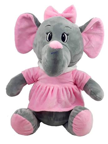 Elefante Fofa De Pelúcia Saia Rosa 40 cm - Dwf Menor preço em Elefante Fofa De Pelúcia Saia Rosa 40 cm - Dwf