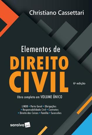 ELEMENTOS DE DIREITO CIVIL - 6ª ED - Saraiva juridica Menor preço em ELEMENTOS DE DIREITO CIVIL - 6ª ED - Saraiva juridica