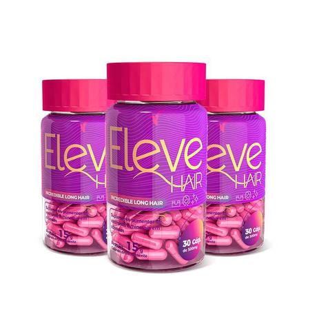 Eleve hair - vitamina para cabelo - 90 dias - 90 cápsulas Menor preço em Eleve hair - vitamina para cabelo - 90 dias - 90 cápsulas