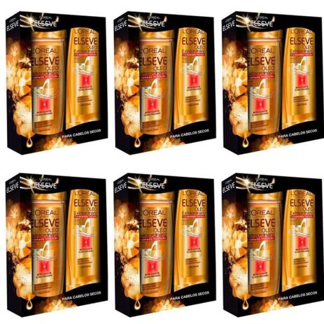 Elseve Óleo Extraordinário Shampoo 375ml + Condicionador 170ml (Kit C/06) Menor preço em Elseve Óleo Extraordinário Shampoo 375ml + Condicionador 170ml (Kit C/06)