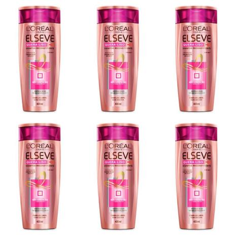 Elseve Quera Liso Shampoo 400ml (Kit C/06) Menor preço em Elseve Quera Liso Shampoo 400ml (Kit C/06)