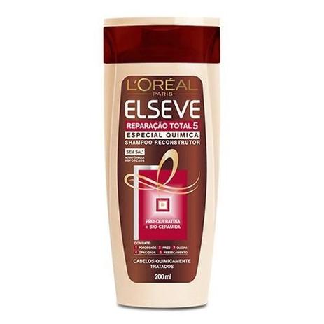 Elseve Reparador Total 5 Especial Química Shampoo 200ml (Kit C/12) Menor preço em Elseve Reparador Total 5 Especial Química Shampoo 200ml (Kit C/12)