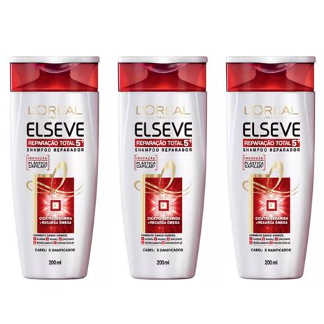 Elseve Reparador Total 5 + Reparador Shampoo 200ml (Kit C/03) é boa?