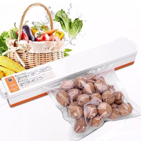 Embaladora Seladora A Vácuo Alimentos + Sacos Plásticos Temporizador Manual Automático - Exclusivo Menor preço em Embaladora Seladora A Vácuo Alimentos + Sacos Plásticos Temporizador Manual Automático - Exclusivo