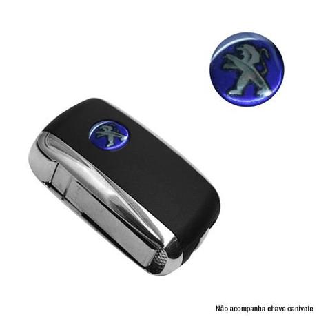 Emblema Logo Chave Canivete Peugeot Resinado - Ura Menor preço em Emblema Logo Chave Canivete Peugeot Resinado - Ura