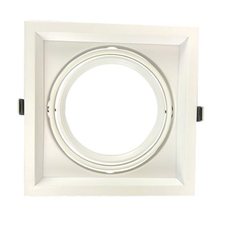 Embutido Quadrado Face Recuada para AR111 Branco - Delis - DS2401 Menor preço em Embutido Quadrado Face Recuada para AR111 Branco - Delis - DS2401