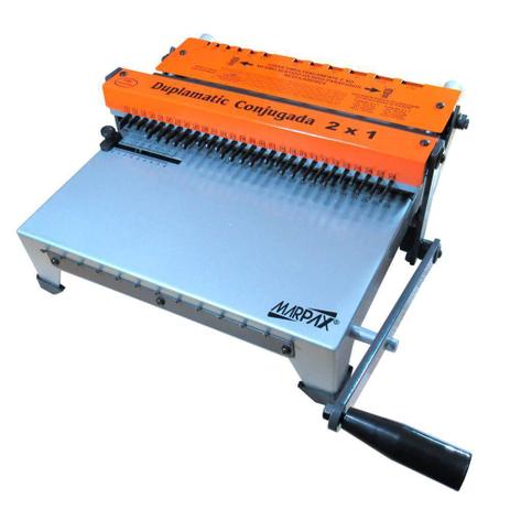 Encadernadora de Wire-o Conjugada Furo Quadrado 2x1 15fls - Marpax Menor preço em Encadernadora de Wire-o Conjugada Furo Quadrado 2x1 15fls - Marpax