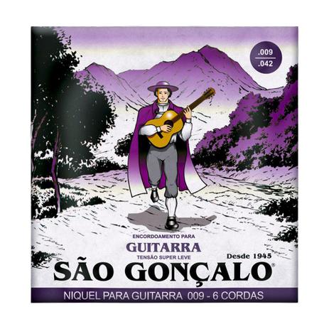 Encordoamento 0.9 009 Super Leve para Guitarra - São Gonçalo Menor preço em Encordoamento 0.9 009 Super Leve para Guitarra - São Gonçalo