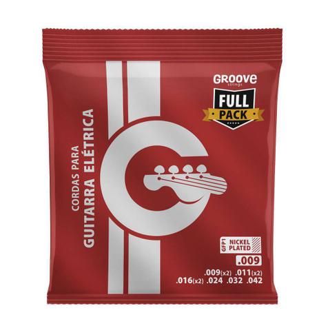 Encordoamento 0.9 Guitarra Full Pack Gfp1 Groove Menor preço em Encordoamento 0.9 Guitarra Full Pack Gfp1 Groove