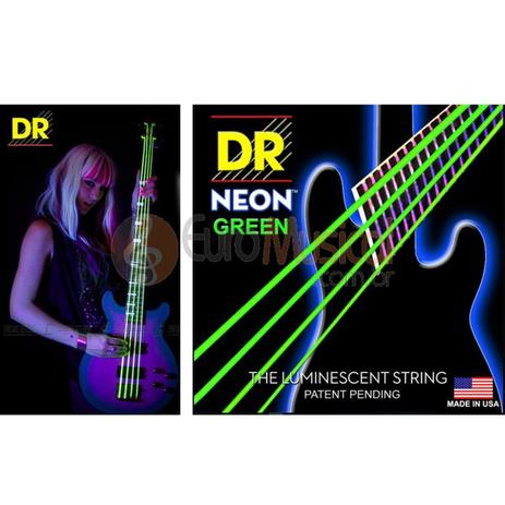 Encordoamento baixo 4 cordas DR Strings Neon Green .045/105 Menor preço em Encordoamento baixo 4 cordas DR Strings Neon Green .045/105