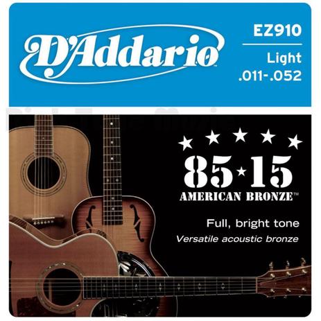 Encordoamento Bronze Wound 010 Para Violão 12C EZ-940 - DAddario - D addario Menor preço em Encordoamento Bronze Wound 010 Para Violão 12C EZ-940 - DAddario - D addario