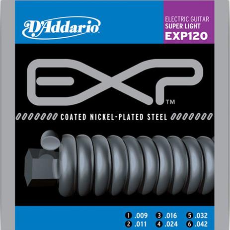 Encordoamento Coated 009 Para Guitarra EXP-120 - DAddario - D addario Menor preço em Encordoamento Coated 009 Para Guitarra EXP-120 - DAddario - D addario