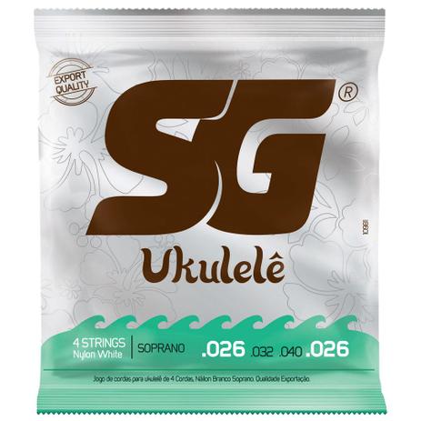 Encordoamento Cordas Para Ukulele SG Soprano Nylon White - Sg strings Menor preço em Encordoamento Cordas Para Ukulele SG Soprano Nylon White - Sg strings