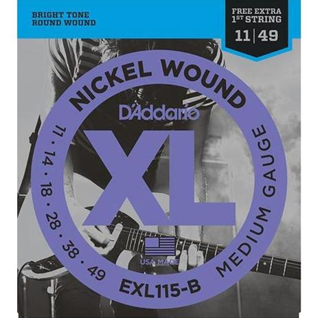 Encordoamento DADDARIO Guitarra 011 EXL115-B Medium Menor preço em Encordoamento DADDARIO Guitarra 011 EXL115-B Medium