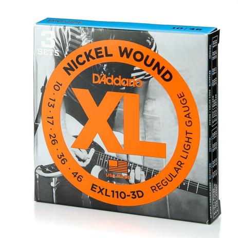 Encordoamento Daddario Guitarra EXL110-3D Pague 2 Leve 3 010 Menor preço em Encordoamento Daddario Guitarra EXL110-3D Pague 2 Leve 3 010
