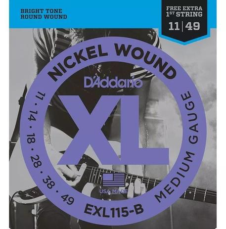 Encordoamento Daddario Para Guitarra Cordas 011 Exl115-b Menor preço em Encordoamento Daddario Para Guitarra Cordas 011 Exl115-b
