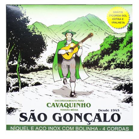 Encordoamento de Cavaco São Gonçalo com Bolinha - Outros Menor preço em Encordoamento de Cavaco São Gonçalo com Bolinha - Outros